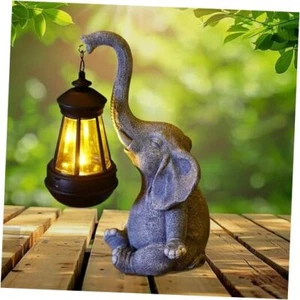 Lucky Elephant Solar Statue Light for Garden Decor, Outdoor Waterproof - Picture 1 of 7