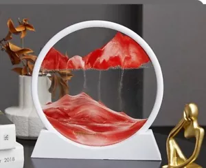 Moving 3D Sand Art Picture Round Glass Hourglass Deep Sea Sandscape Home Decor - Picture 1 of 9