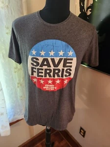 Ferris Buellers Day Off T-Shirt Größe Erwachsene Large Film Shirt grau Save Ferris - Bild 1 von 2