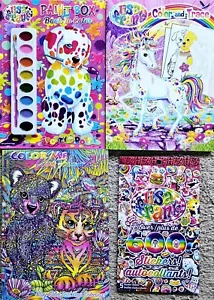 Lisa Frank Coloring Book Set - 3 Lisa Frank Activity Books w/ 600+ stickers! - Imagen 1 de 19