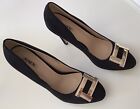 Jumex Court Shoes. Black With Sparkle Buckle. Size 5 Eu 38. Brand New.