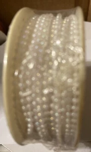 3 MM Faux Pearl Trim String Bead For Crafting Clear 100 Ft - Picture 1 of 3