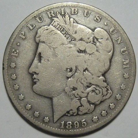 = 1895-S VG+ MORGAN Dollar, Low Mintage 400K, FREE Shipping Cover