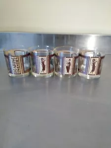 Roaring Twenties Drink Bar Glasses Movie Collection 1920s Full Set Of 4 - Picture 1 of 10