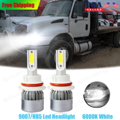 2PC LED Headlight Headlamp Bulb for International 4100 4200 4300 4400 8500 8600 - Image 1 of 4