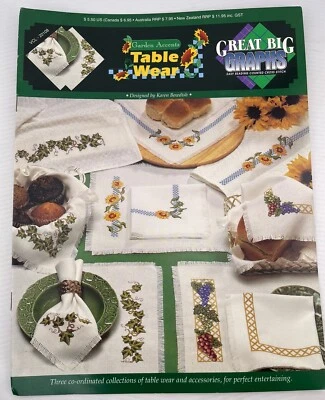 Karen Bowdish garden accents table wear cross stich booklet Great Big Graphs - Image 1 of 2