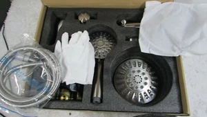HOMELODY Duschsystem gebürstetes Nickel Duschset & Badewanne Wasserhahn Doppeldusche - Bild 1 von 12