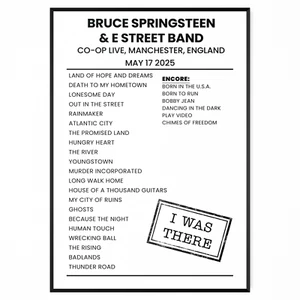 Bruce Springsteen Concert Poster Set List 17 May For Bruce Springsteen Fan - Picture 1 of 12