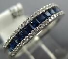 .31CT DIAMOND & AAA SAPPHIRE 18KT WHITE GOLD PRINCESS INVISIBLE ANNIVERSARY RING
