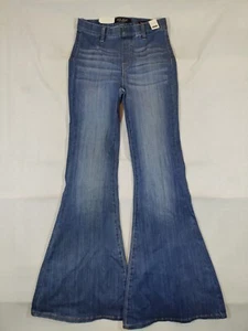 Judy Blue Jeans Women's 3/26 Flared Pull on Super High Waist Stretch Denim Blue - Picture 1 of 11