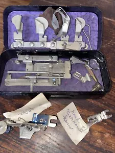 Greist Nuova Macchina da Cucire Casa Attacchi Rotanti Viola Foderata Scatola Metallo - Foto 1 di 12