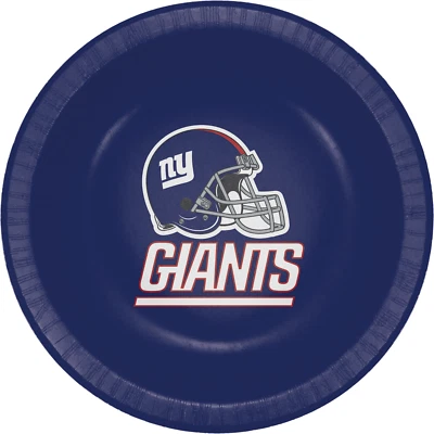 New York Giants Bowl Football Paper Bowl 20oz Decoration Party Supply 8ct - Image 1 of 2
