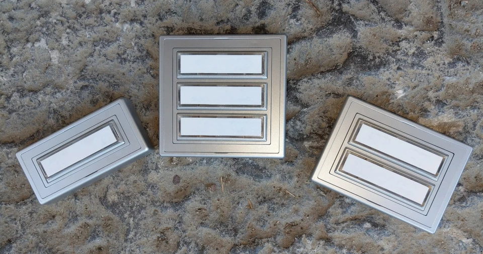 DÜWI / REV RITTER GMBH Klingel Klingeltaster Klingelknopf Klingelplatte silber / Kunststoff - Auswahl