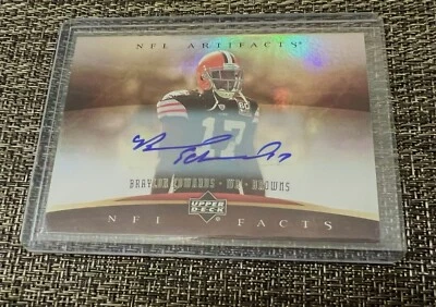 Artefactos de cubierta superior 2007 - Autógrafos de hechos de la NFL #NF-BE Braylon Edwards (AU) Foto 1 de 2