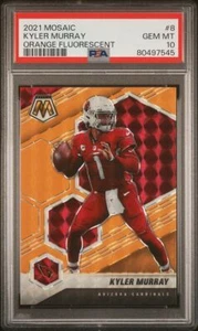 2021 Panini Mosaic Kyler Murray #8 Orange Fluorescent /25   PSA 10 - Picture 1 of 2