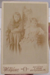 CHILDREN - Cabinet Card - Wright, photographer, Kittanning, PA - listing # 1338 - Picture 1 of 8