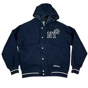 Stall & Dean NY Black Yankees Embroidered Hooded Varsity Jacket New York Size XL - Picture 1 of 15