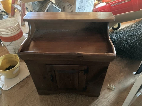 ANTIQUE WOOD DRY SINK Cover
