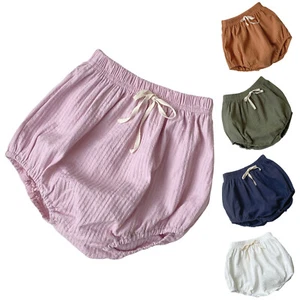 Unisex Baby Boys Girls Shorts Elastic Waistband Bowknot Cotton Bloomer Bottoms - Picture 1 of 37