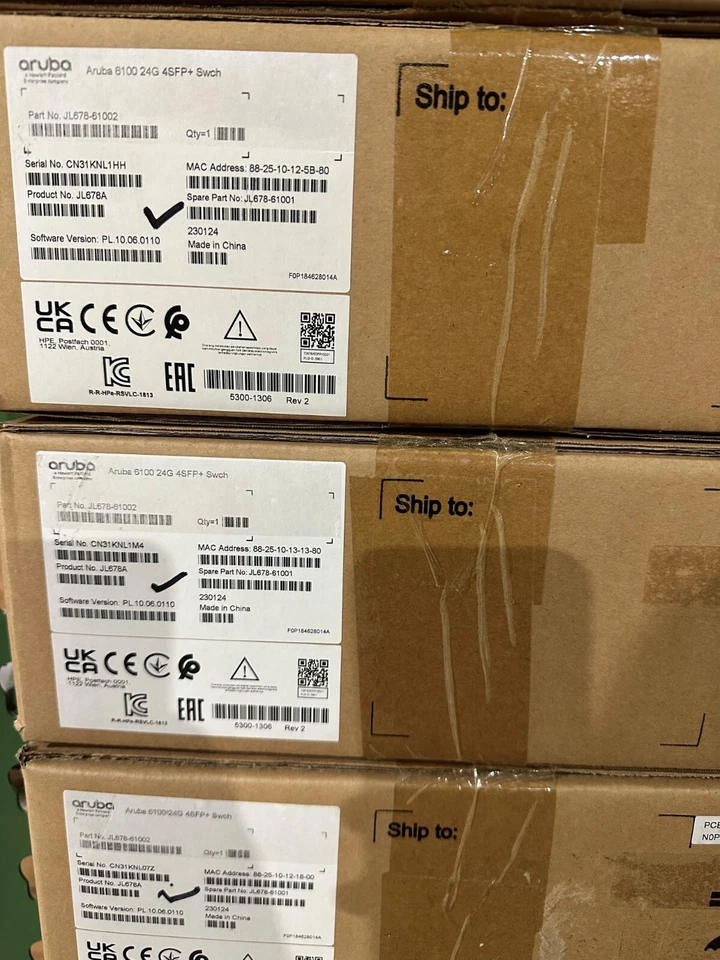 JL678A HPE Aruba 6100 24G 4SFP+ Switch - BRAND NEW SEALED - Image 1 of 1