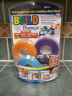 Build Bonanza Building Block Tape 12 Feet NEW SEALED - Image 1 of 2