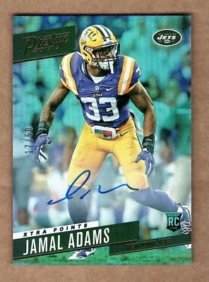 2017 PANINI PRESTIGE XTRA POINTS JAMAL ADAMS LSU JETS ROOKIE CARD AUTO 17/50 - Image 1 of 2