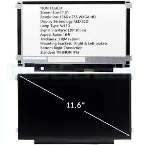New For Samsung KD116N05-30NV-G007 11.6" HD Display LCD LED Replacement Screen - Picture 1 of 5