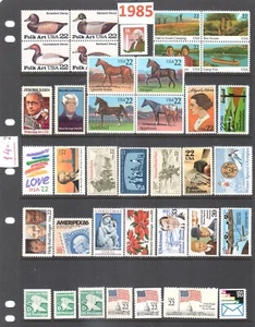 Juego de 38 estampillas MNH año completo de Estados Unidos 1985 - Imagen 1 de 1