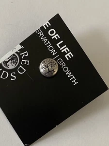 Silver Alex and Ani Tree Of Life Sacred Stud SINGLE EARRING - Picture 1 of 3