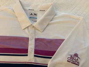 MENS NICE ADIDAS CLIMA COOL GOLF POLO SIZE LARGE NICE COLORS - Picture 1 of 3