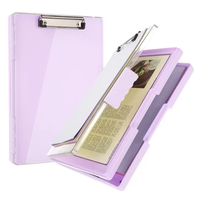 Clipboard with Storage 8.5x11 with Pen Holder A4 Legal Paper Folder, Purple - Image 1 of 4