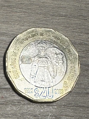 20 Pesos mexico 2023  First Villa of Colima 500 aniversary - Image 1 of 2