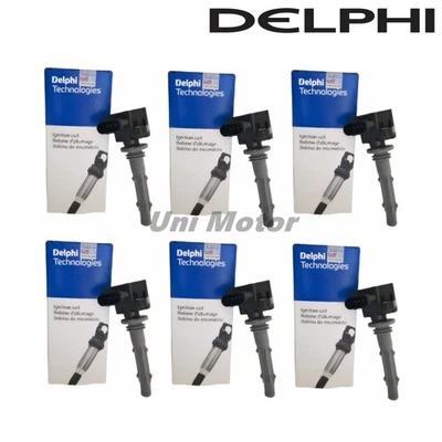 6 pcs OEM Delphi Ignition Coils A2729060060 For Mercedes Benz C230 2007-2014 - Image 1 of 4