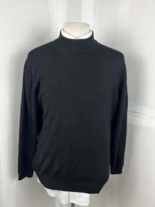 Maglione uomo Gran Sasso nero maglia stretta collo tartaruga taglia large made in Italy USA - Foto 1 di 6