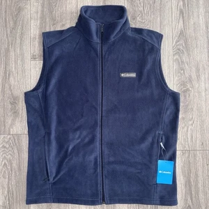 Columbia Weste Herren Large Navy Blau Steens Mountain Fleece Vest NEU Neu mit Etikett Wandern - Bild 1 von 5