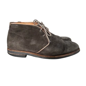 Aquatalia Men's Carlos US 8.5 Brown Suede Waterproof Lace Up Chukka Boots Italy - Picture 1 of 8
