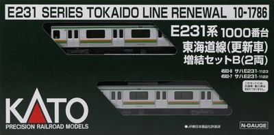 KATO N Gauge E231 Series 1000 Tokaido Line Updated Car Add-on Set B 2-Car 10-178 - image 1 of 2