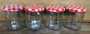 4 Gläser mit Metalldeckeln für Bastelbedarf Aufbewahrung 13 Unzen - Bild 1 von 1