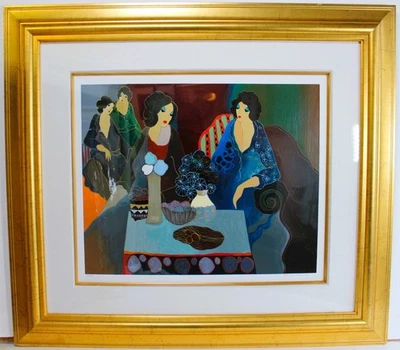 ITZCHAK TARKAY 1935-2012 SERIGRAPH HAND SIGNED NUMBERED BRUNCH WITH CYNTHIA RARE - Image 1 of 4