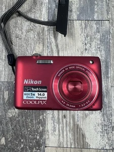 Nikon COOLPIX S4100 14.0MP 5x Digital Camera Red  SD Card - Picture 1 of 8