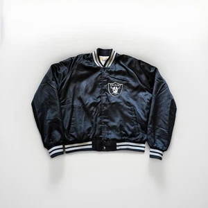 Vintage Chalk Line Los Angeles Oakland Raiders Satin Jacket Men’s XL - Picture 1 of 9