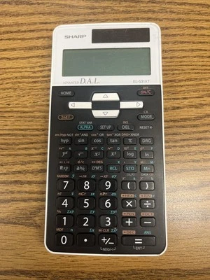 Sharp EL-531TH Advanced D.A.L Scientific Calculator Black Colour Good Condition - Image 1 of 3