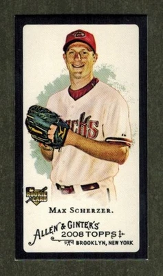 2008 Topps MINI MAX SCHERZER Rookie Arizona Diamondbacks #297 - Image 1 of 2