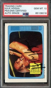 Hulk Hogan PSA/DNA Auto 10 1985 Topps WWF #60 HOF *AB0408 - Picture 1 of 2