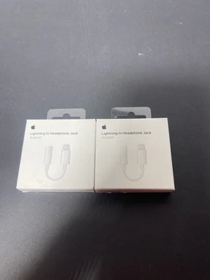 x2 Apple MMX62AM/A 3.5MM Audio Adapter - Image 1 of 3