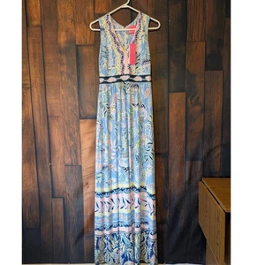 Lilly Pulitzer McKinley Maxi Dress NWT Sz 2 Tropical Print Wedding Guest Vibrant - Picture 1 of 6