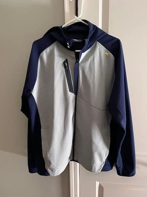 RALPH LAUREN RLX MEN'S XL Full Zip, Blue/Grey, Hooded Jacket-Beautiful-NWOT! - Image 1 of 4