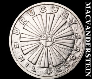 Uruguay: 1969 Two Hundred Pesos Silver Gem Brilliant Unc - No Reserve  #D5356 - Photo 1/2