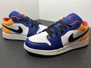 Nike Air Jordan 1 Low 'Royal Yellow' 2020 GS Size 5Y/Women's Size 6.5 553560-123 - Picture 1 of 8