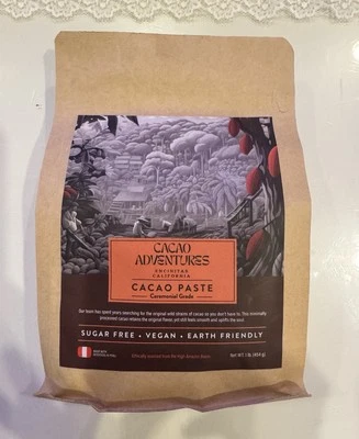 CACAO ADVENTURES 2 Bags if needed X Ceremonial Grade Cacao ~ Sugar Free & Vegan